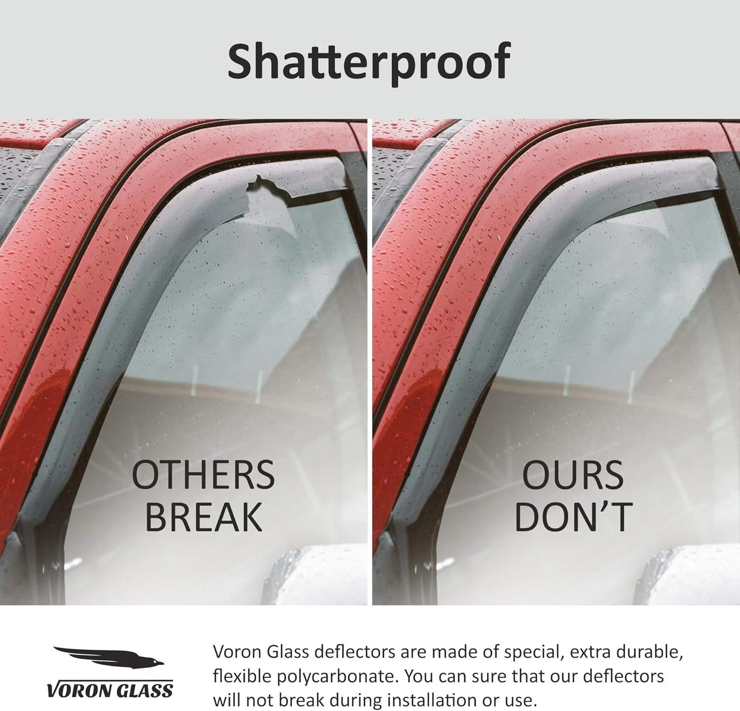 Voron Glass in-Channel Extra Durable Rain Guards for Trucks Chevrolet (Chevy) Si