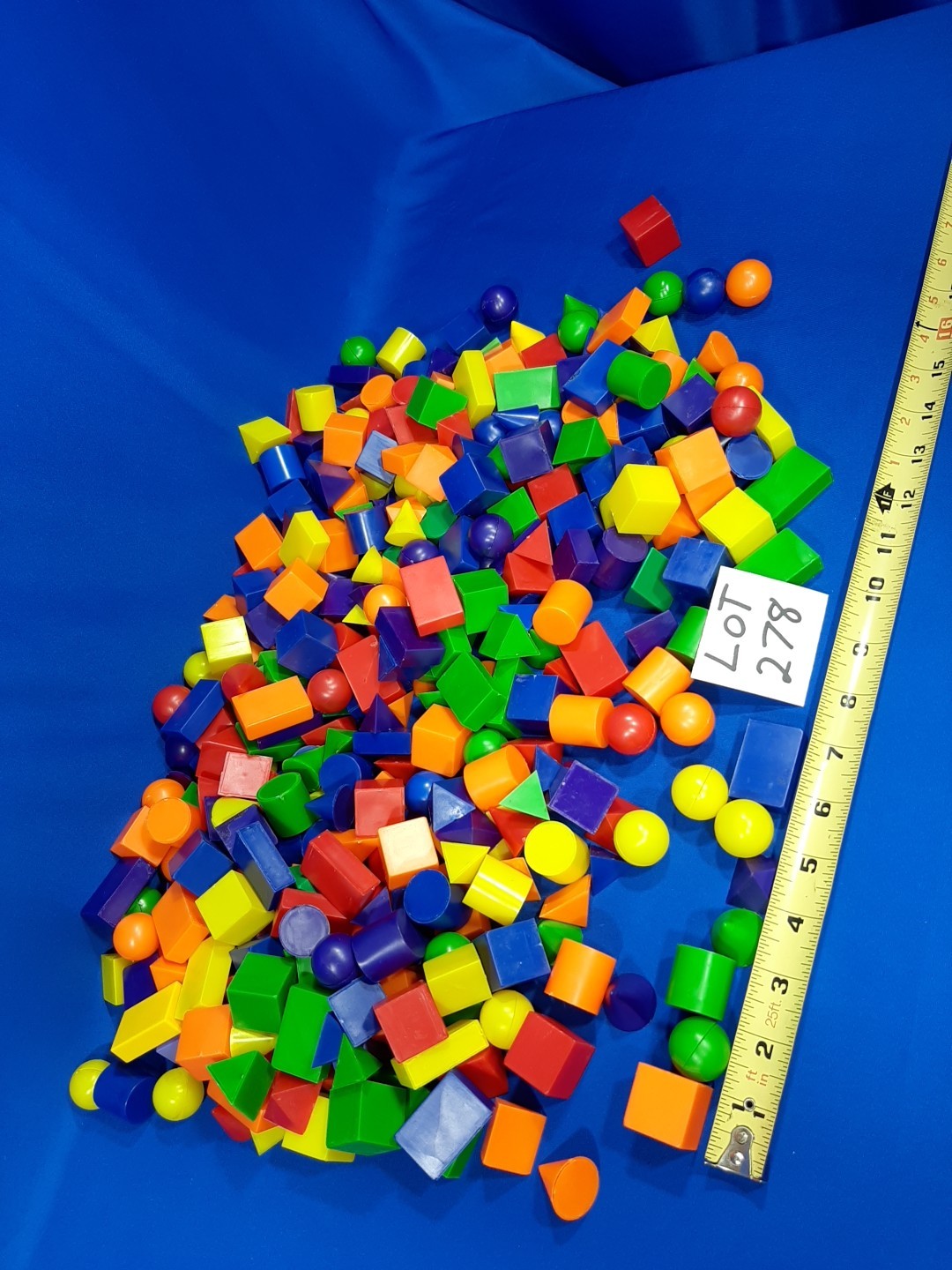 Huge Lot Of 3D Plastic Geometric Shapes Blocks Science Project Learning Toys