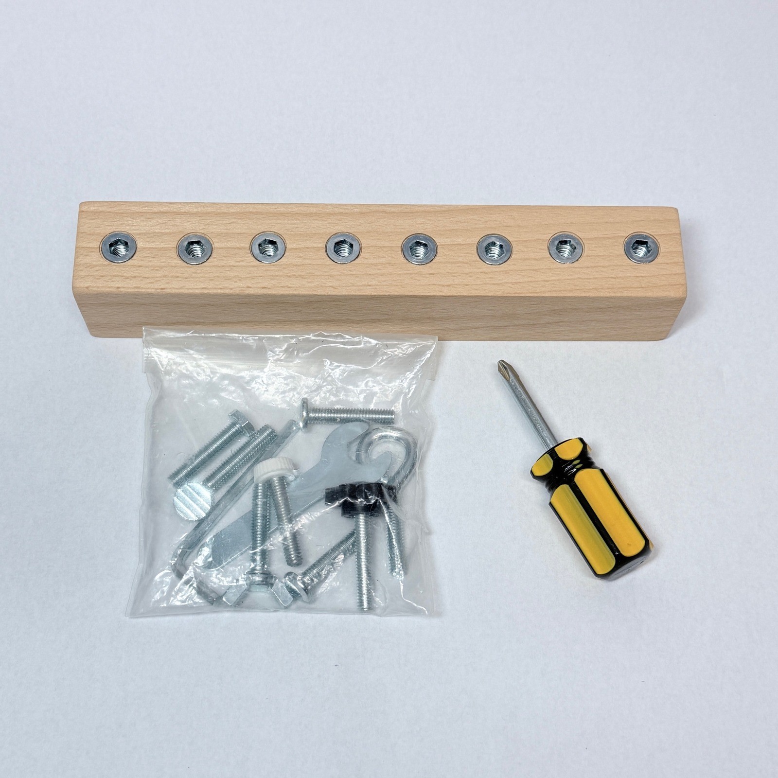 Montessori Wooden Screw Driver Board Set Fine Motor Skills Educational Toy