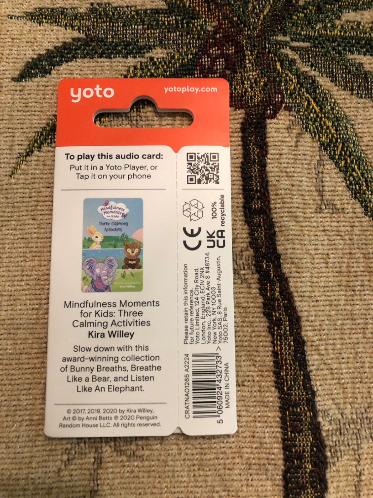 yoto cards Mindfulness Moments for Kids