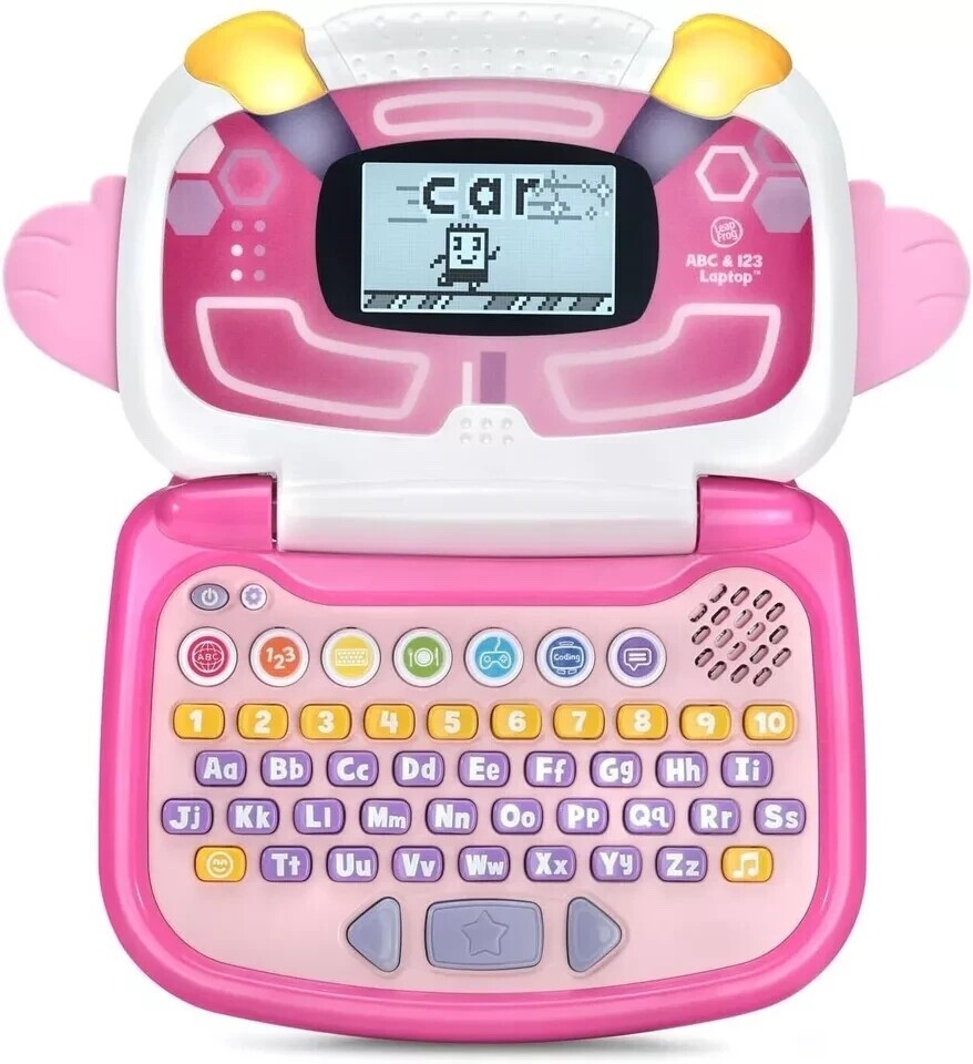 LeapFrog ABC and 123 Laptop for Preschoolers Ages 3-7 Years,PINK NEW.
