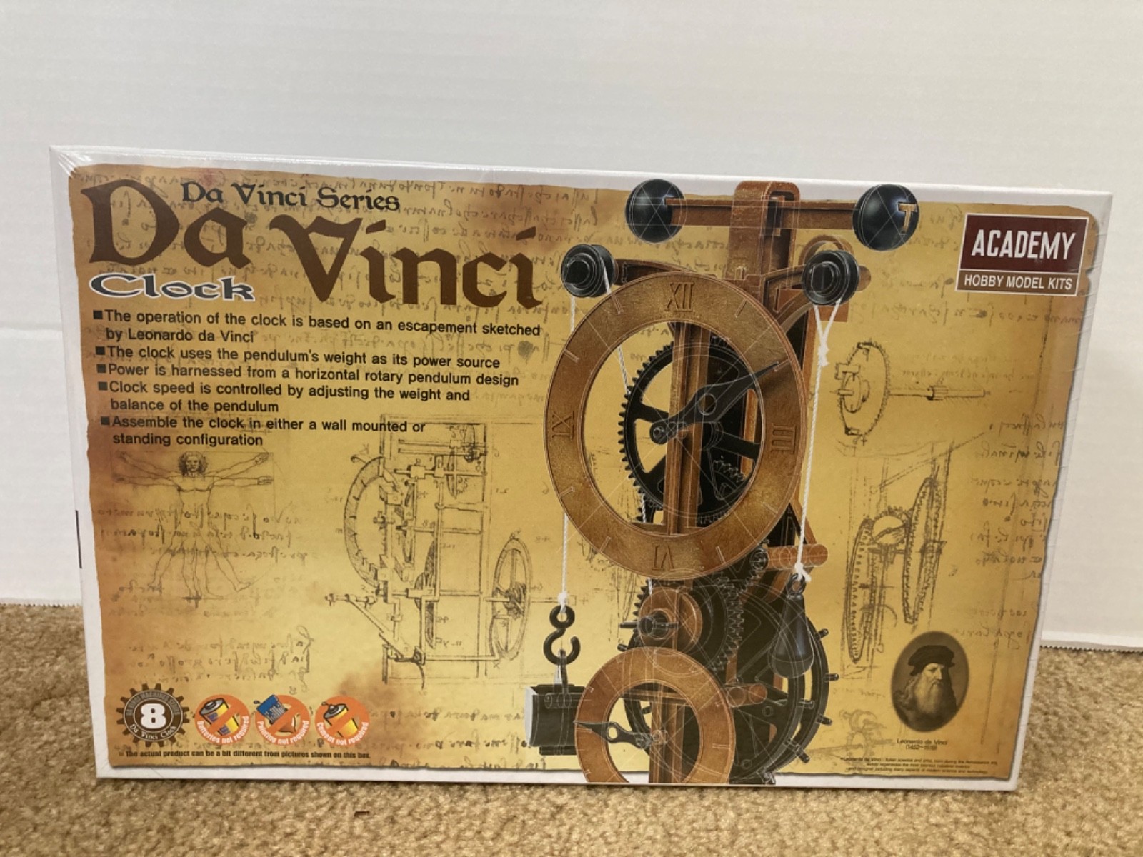 Da Vinci Model Kit Lot – Catapult, Arch Bridge, Flying Machine, Clock
