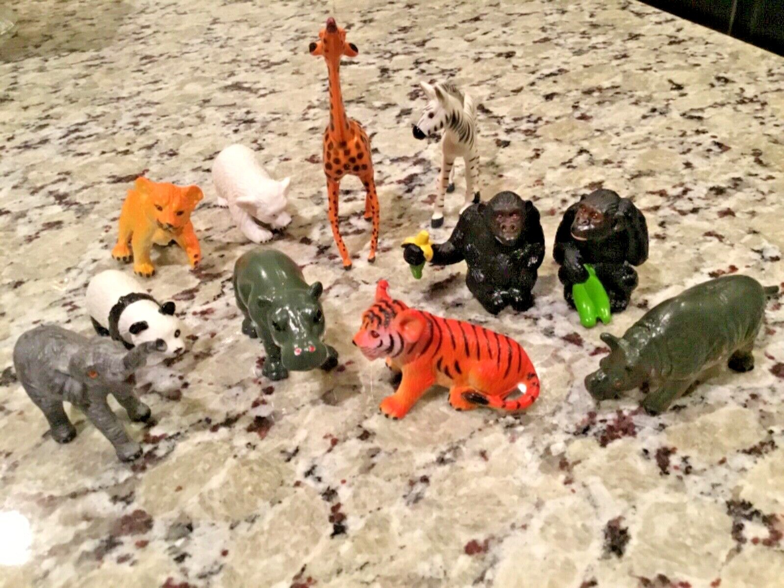 Animal Kingdom Wild Animals Hard Plastic Figures Set of 11