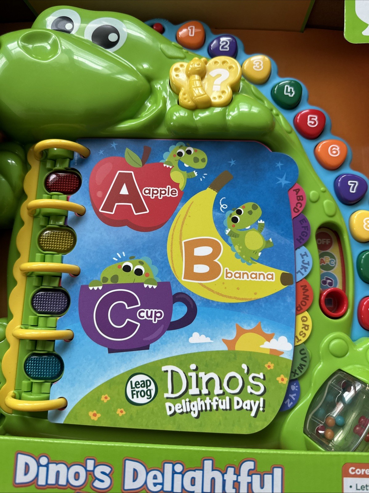 Leapfrog Dino’s Delightful Day Alphabet Book Green NEW