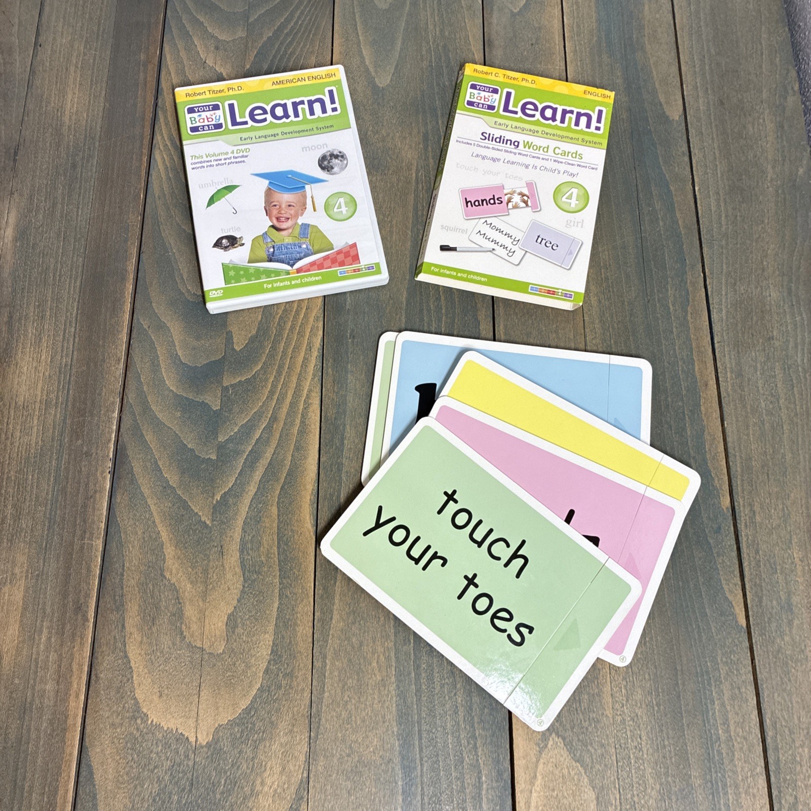 Complete Your Baby Can Read! Set of 5 DVDs & Sliding Word Cards #1 2 3 4 & 5