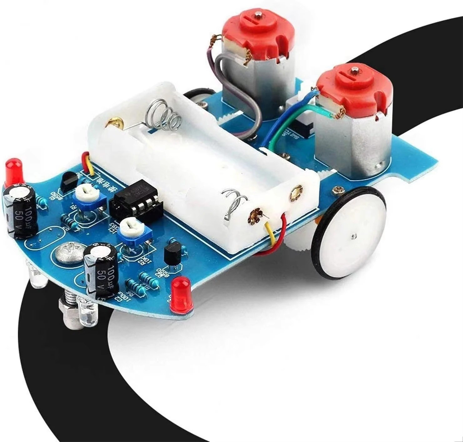 Beginners DIY Electronics Kit –Line Following Robot Smart Car Soldering Practice
