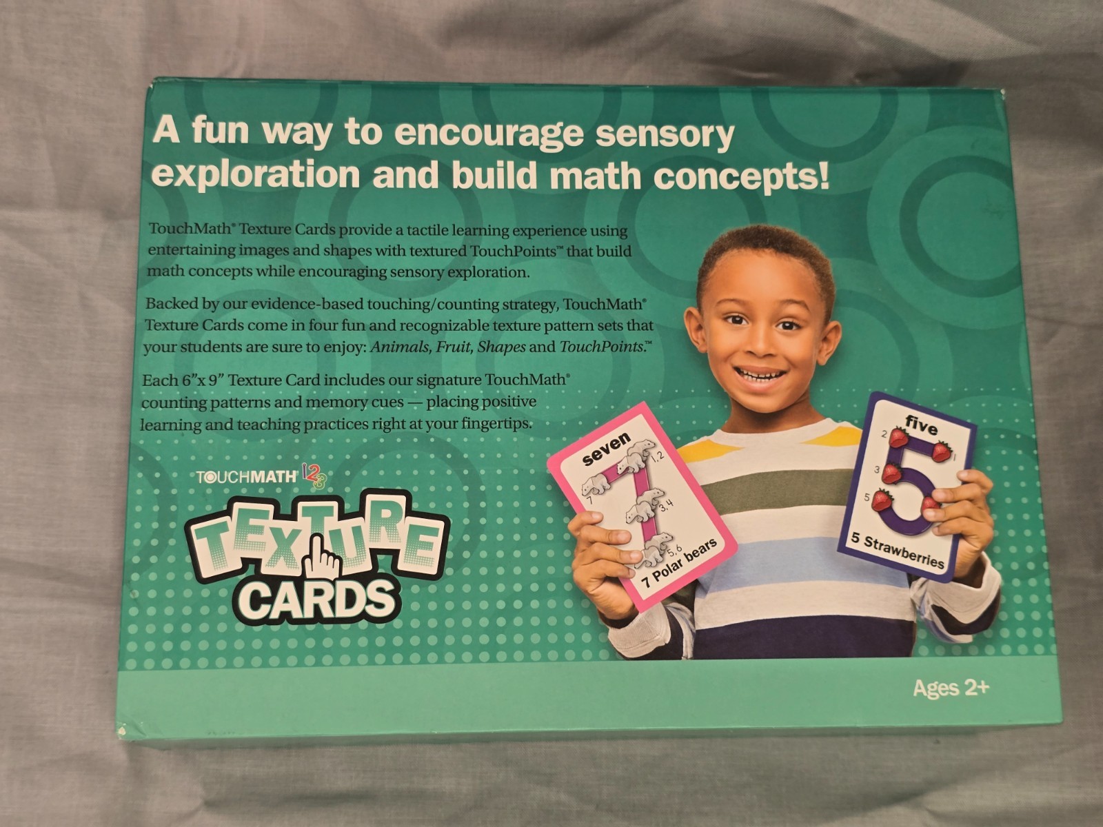 TouchMath Texture Cards Multisensory Math Animals Fruit Shapes 2021 TM1900