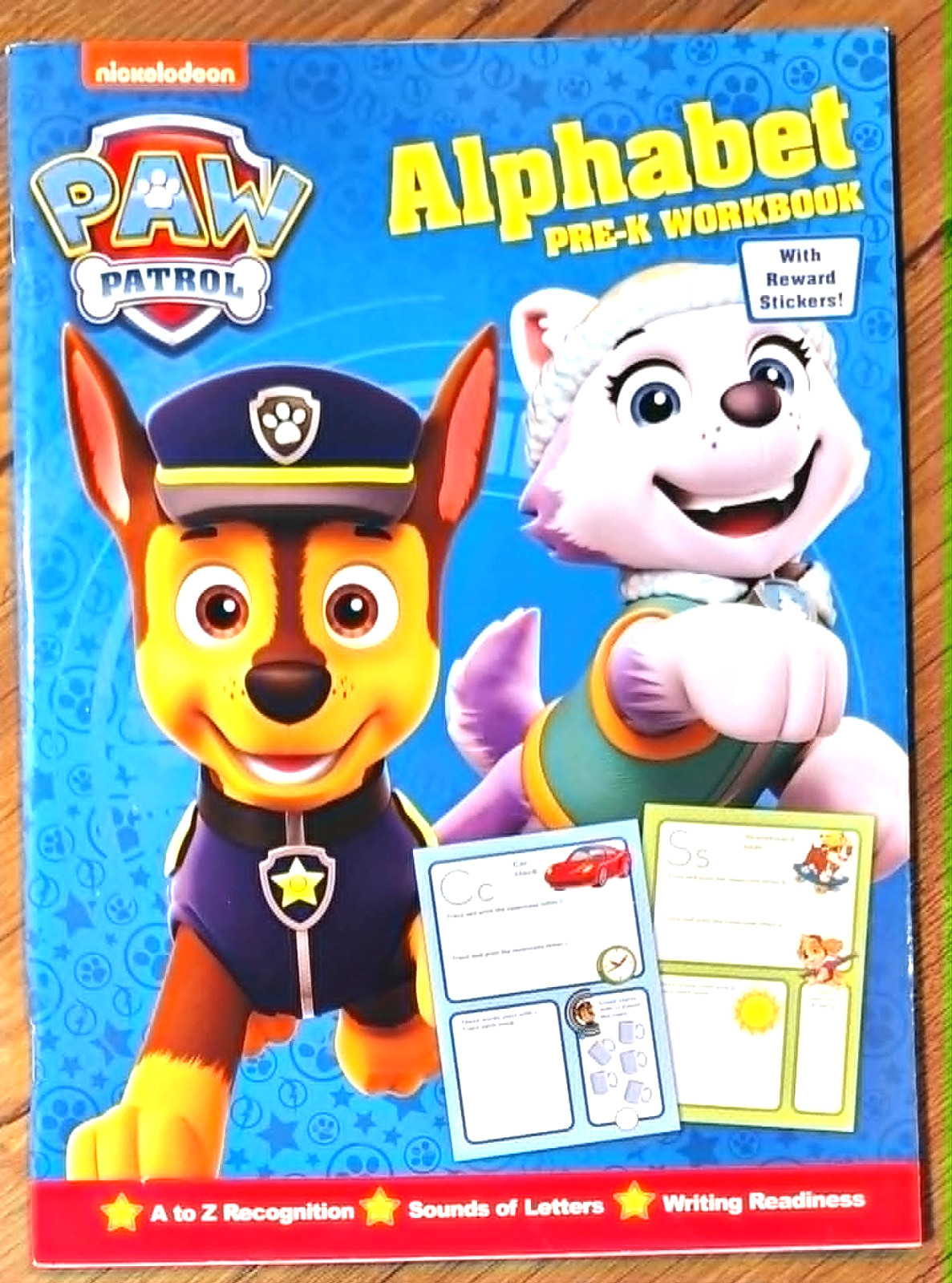 Nickelodeon Paw Patrol ALPHABET Pre-K WORKBOOK Ages 3+ NEW!