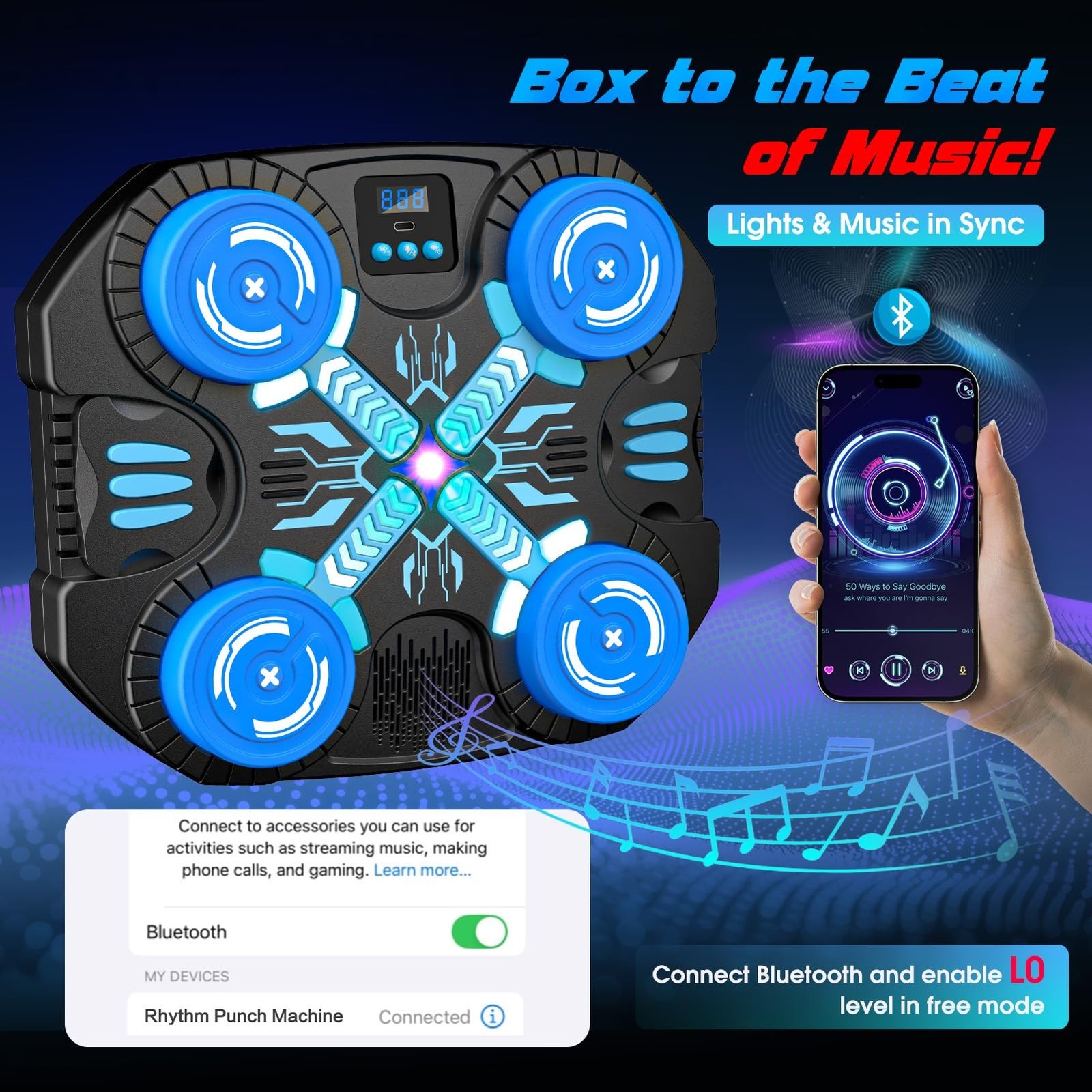 Boxing Machine with Music for Kids Sports Toy-3 Game Modes & 14 Levels, 4 5 6…
