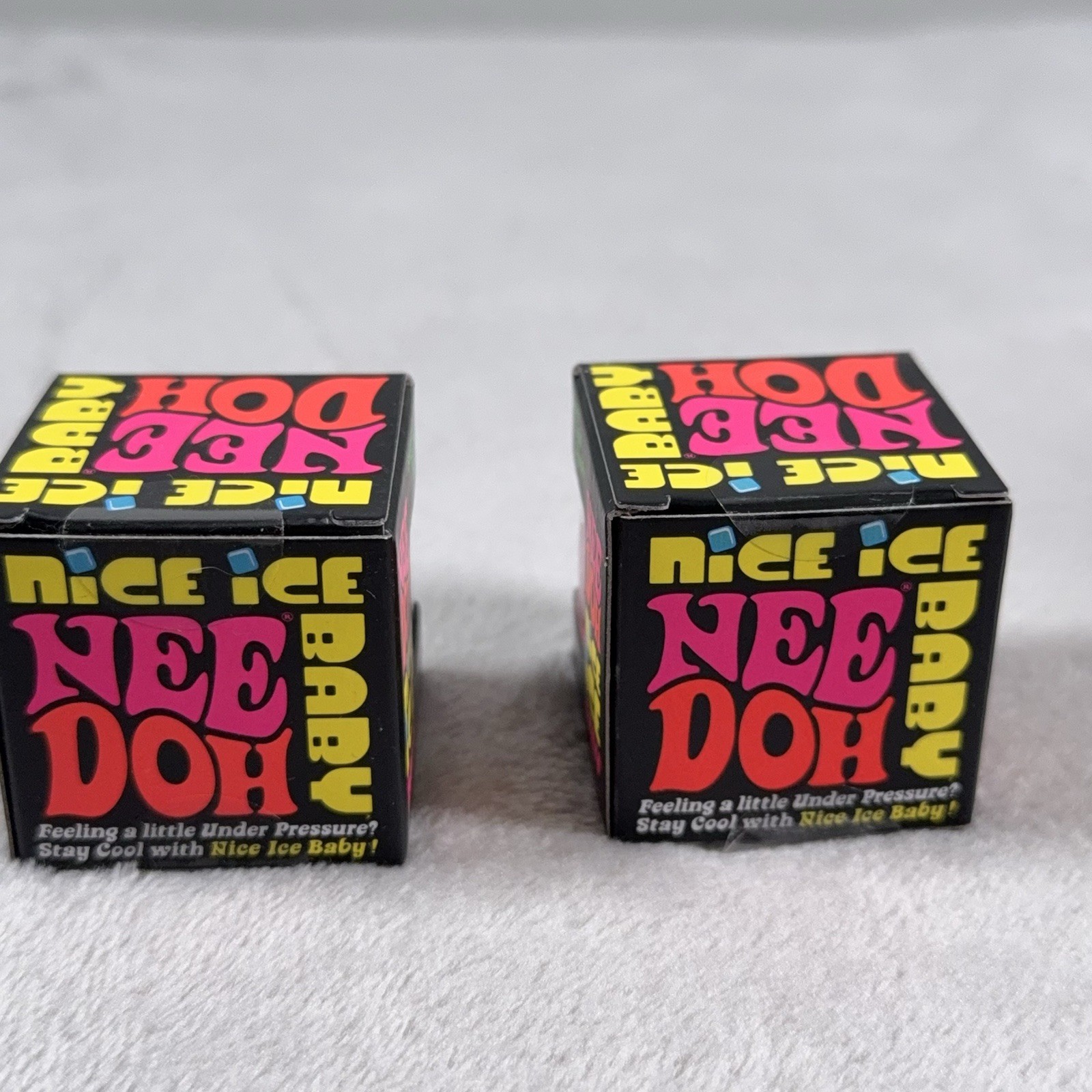 NeeDoh Nice Ice Baby 1”size – 2 Pack Sensory Toy NEW Blue & Red NIB