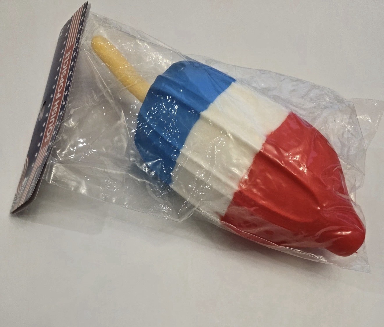 Sunny Days Squish Popsicle Tactile Squeeze Toy Red White Blue Age 3-4