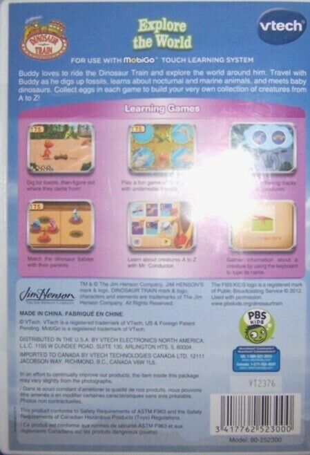vtech Mobigo Touch Learning Dinosaur Train Explore World 4-6 Years New I Case
