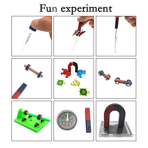 EUDAX Junior Science Magnet Set STEM Physics Experiment Kit Bar Ring Horseshoe