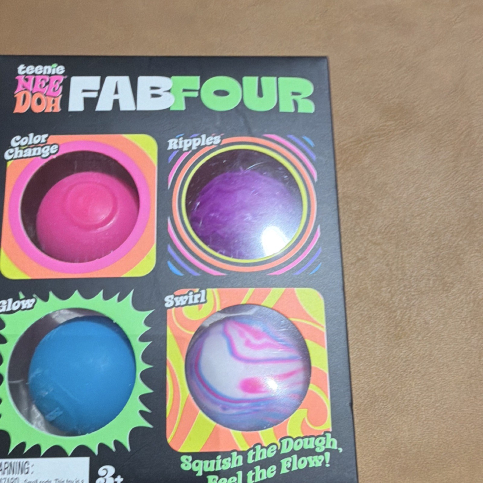Nee Doh Lot of 7 Hot Shots Swirl Fuzz Ball Fab Four Funky Pup Donut Holes