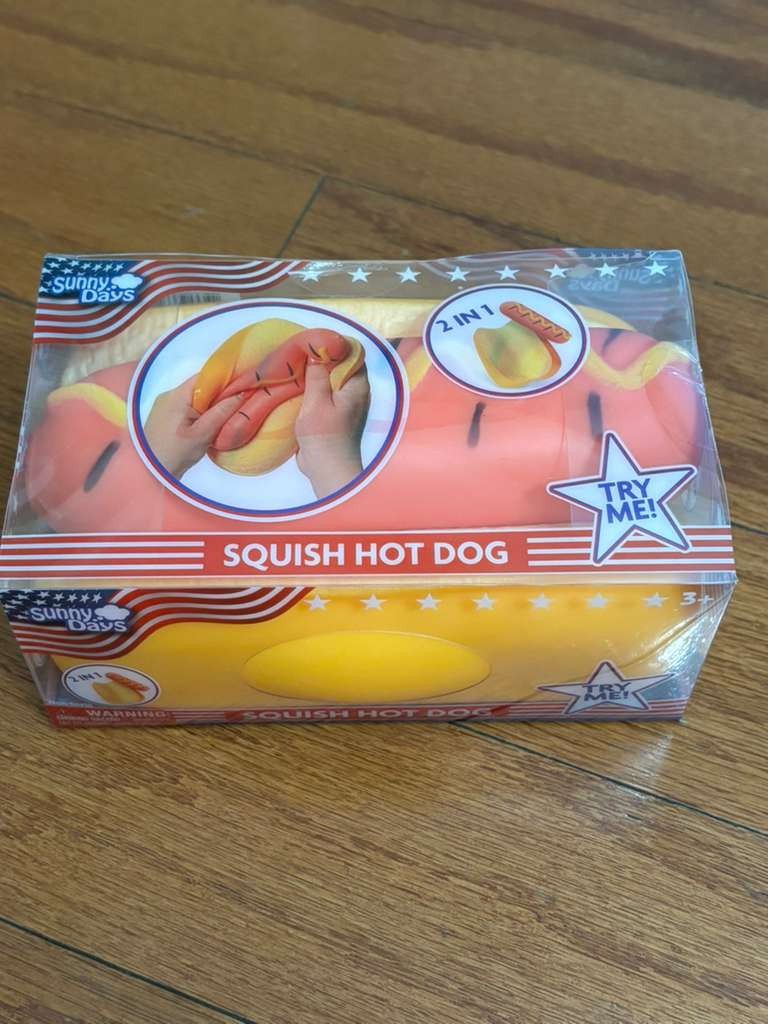 4 pcs Squishies Patriotic Hot Dog Popsicle Ice Cream Blue Duck Sunny Days