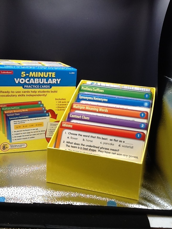Lakeshore 5 Minute Vocabulary Practice Cards 8+ Homeschool Elementary Complete