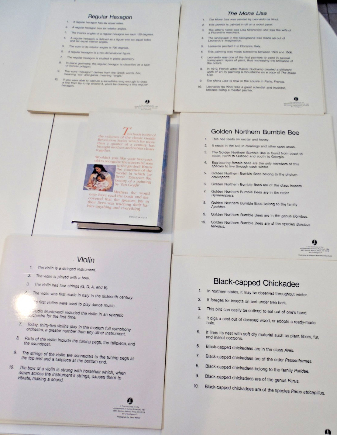 How To Teach Your Baby MATH READING KNOWLEDGE PHYSICALLY Glenn Doman Books Cards