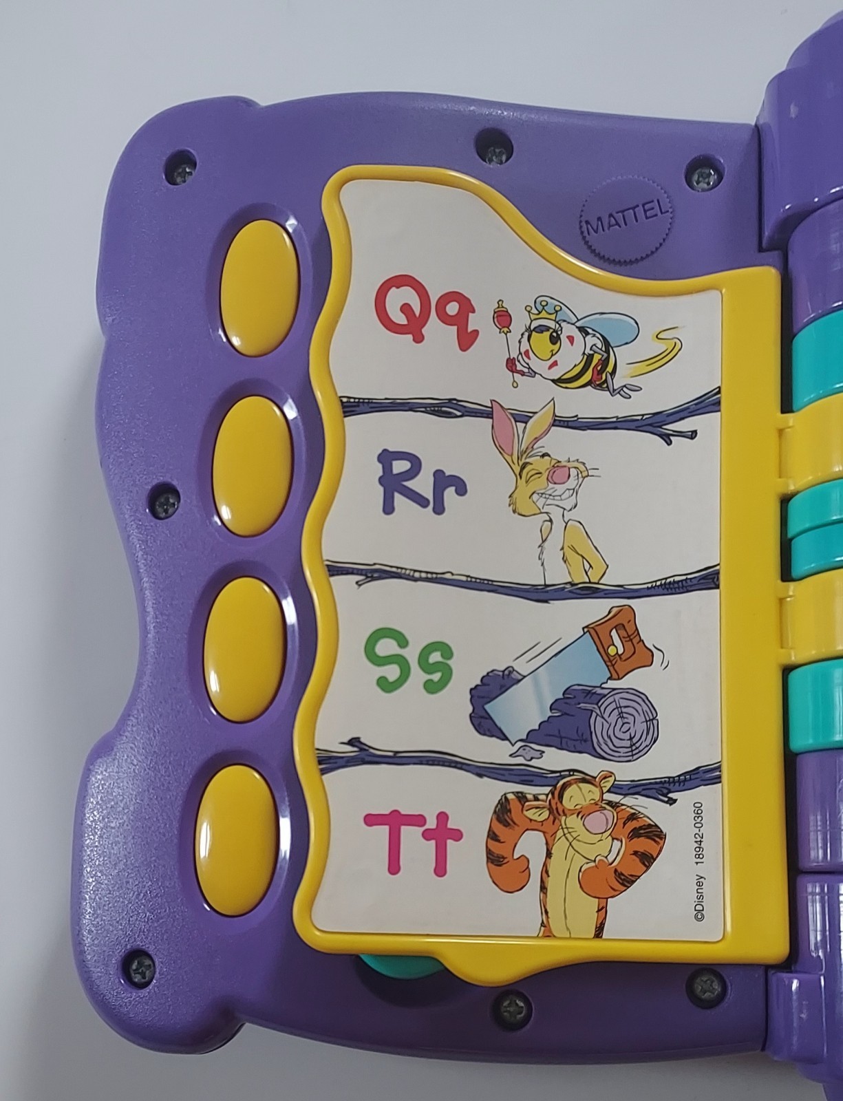 Vintage 1996 Talking Fun ABCs Winnie the Pooh Alphabet Learning Toy Book WORKS