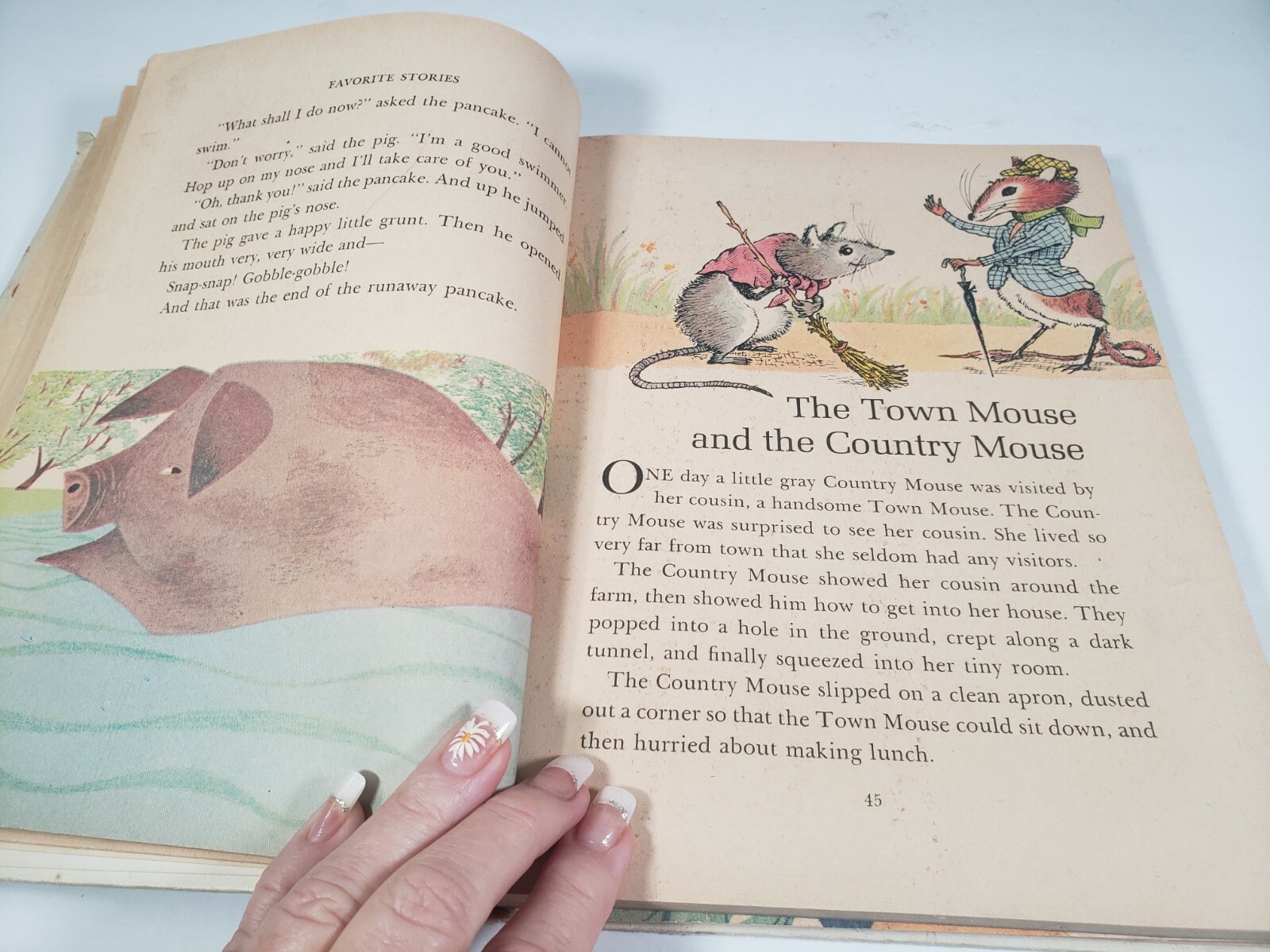 FAVORITE STORIES BOOK Chicken Little Jack & Beanstalk Peter Rabbit Vintage 1968