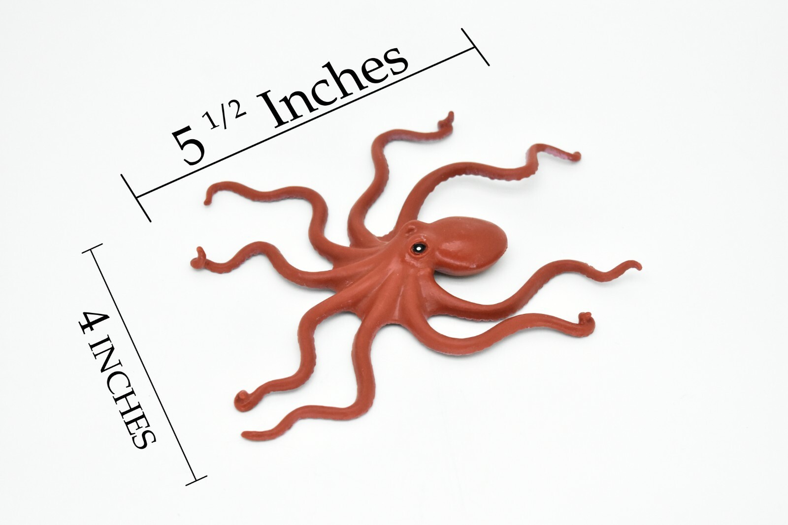 Octopus, Red, Realistic Very Nice Rubber Replica 5 1/2″ – CWG88 B238