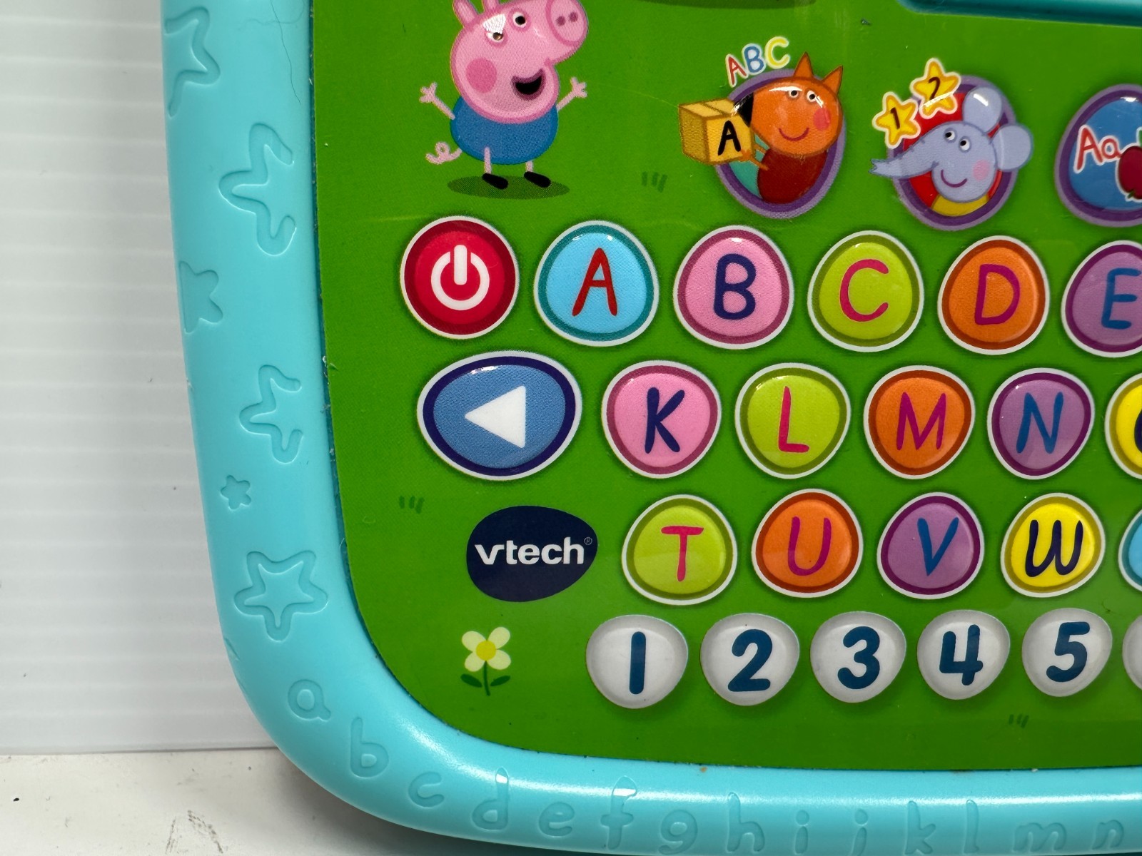 VTech Peppa Pig Electronic Learning System Alphabet & Numbers Tablet WORKING