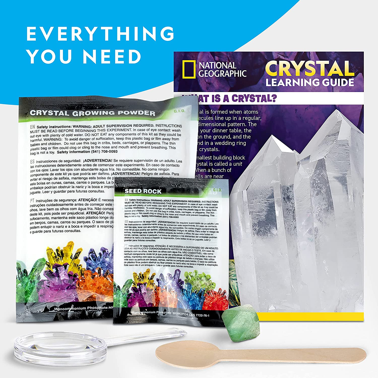 Learning Science Gifts for Kids Boys Girls Glow Crystal Glowing Kit Nat Geo USA