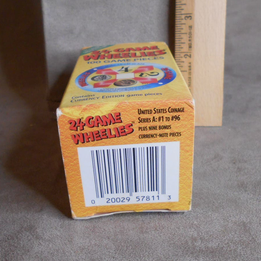 Suntex 1998 24 Game Wheelies Currency Edition US Coinage Series A RARE