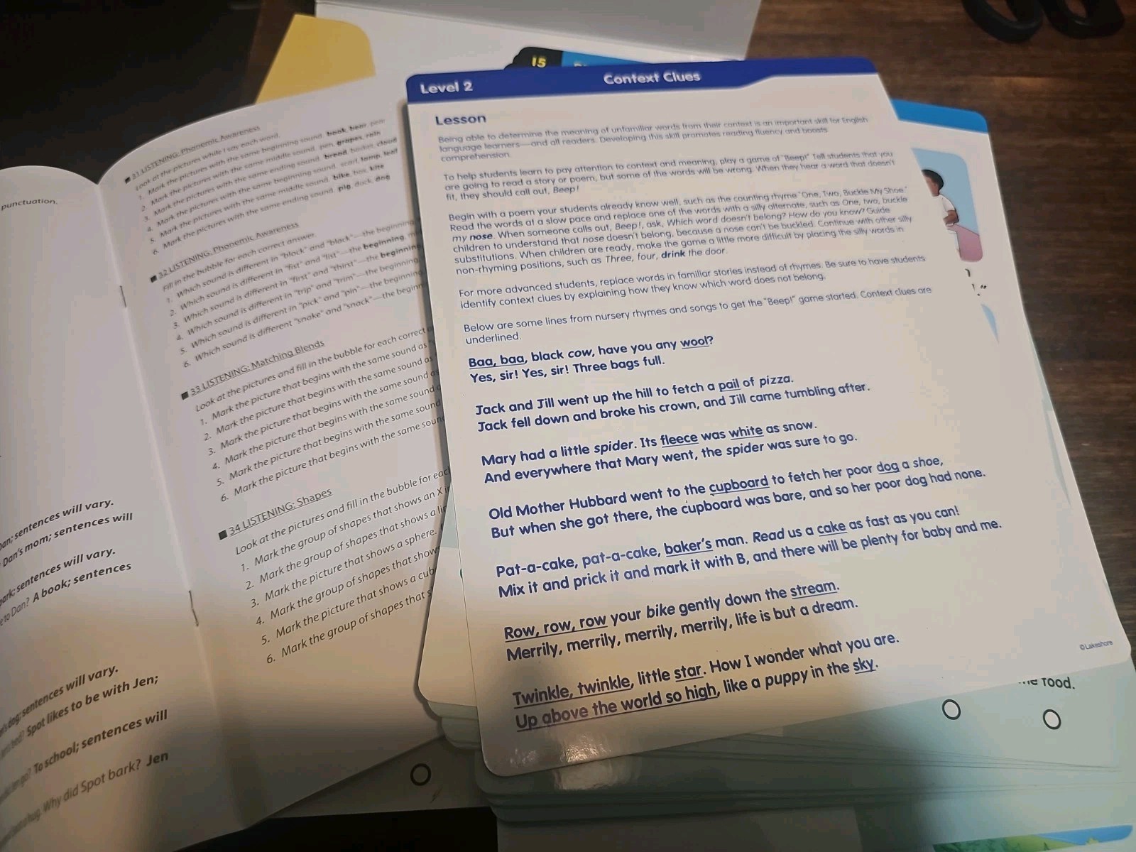 Lakeshore English Language Development Activity Cards-LL572-Grade K-2 Used