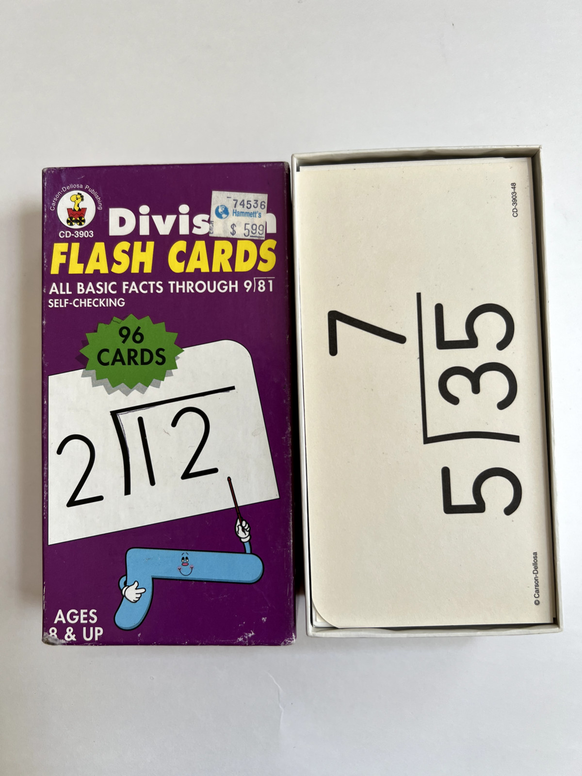Division Flash Cards Game Ages 8 and up, Ships Fast!