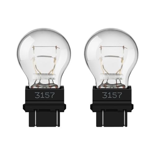 2 Pack 3157 Tail Light Bulb, 12V 3000K/P27-7W Brake Light Bulb, Replacement