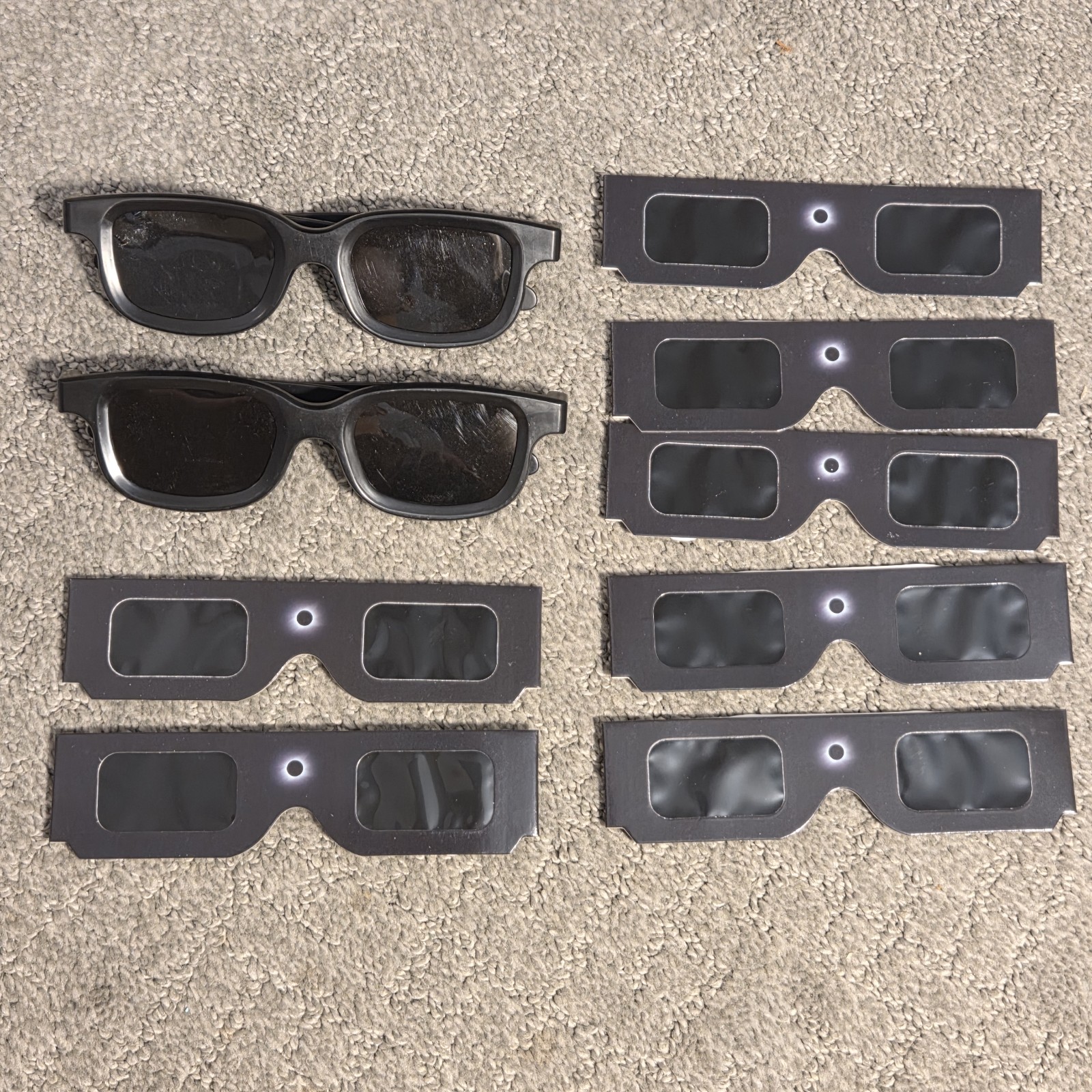 Lot Of 9 – Solar Eclipse Glasses ISO Certified Safe US Stock