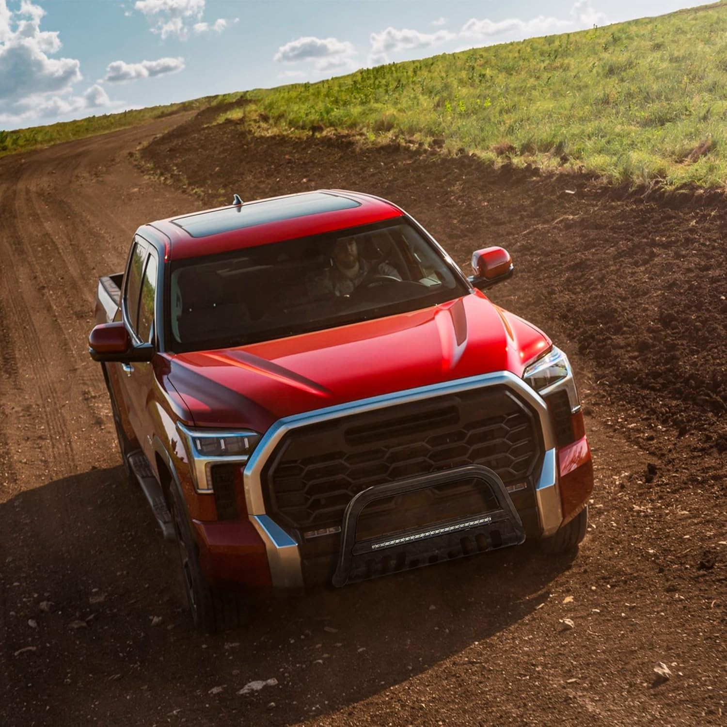 Bull Bar Compatible with 2016-2023 Toyota Tacoma (Excludes TRD Models) w/LED Lig