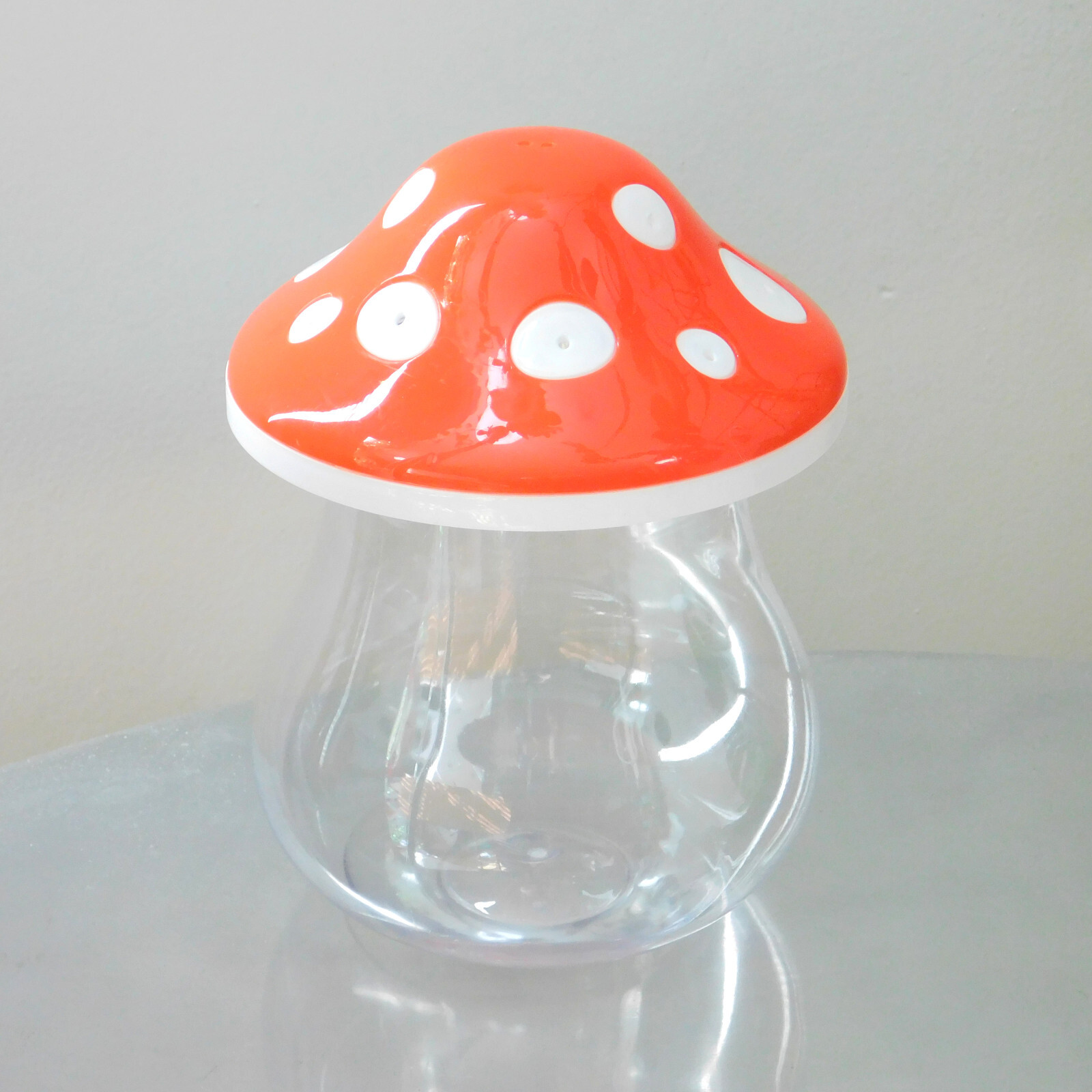 Clear Toadstool Mushroom Spider & Insect Enclosure Habitat Bug House w Screw Lid