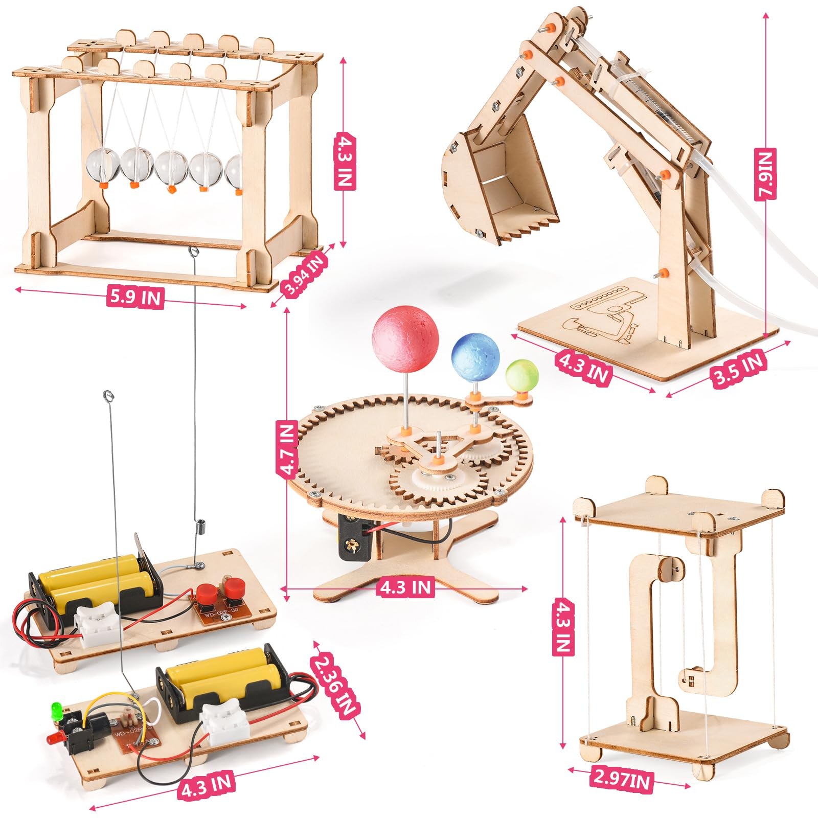 STEM Science Kits for Kids Ages 8-12 8-10, Wood Building Crafts Kits for Boys…