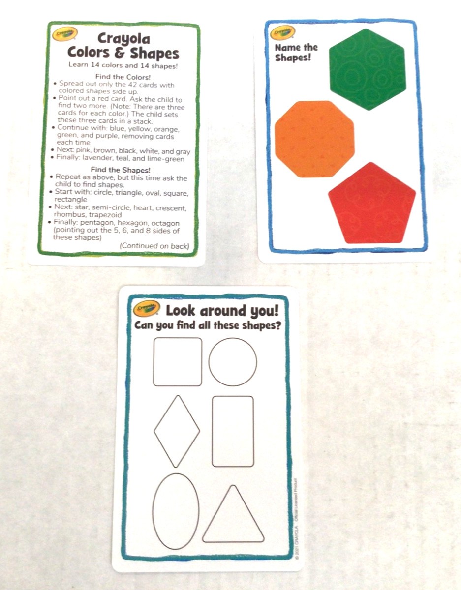 Crayola Flash Cards Colors & Shapes 48ct Learning Educational Kids Ages 3+
