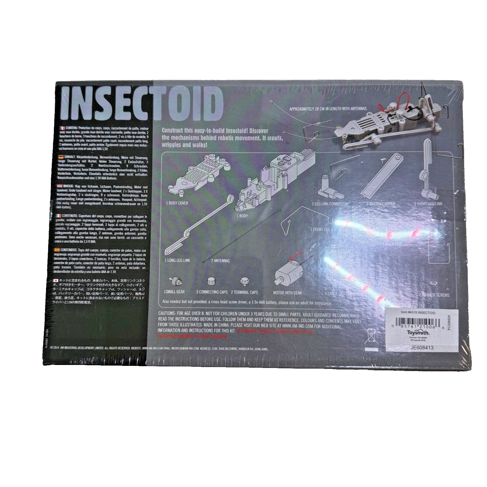 New Insectoid Robotic 4M Fun Mechanics Kit – Easy to build – 8 years & Up