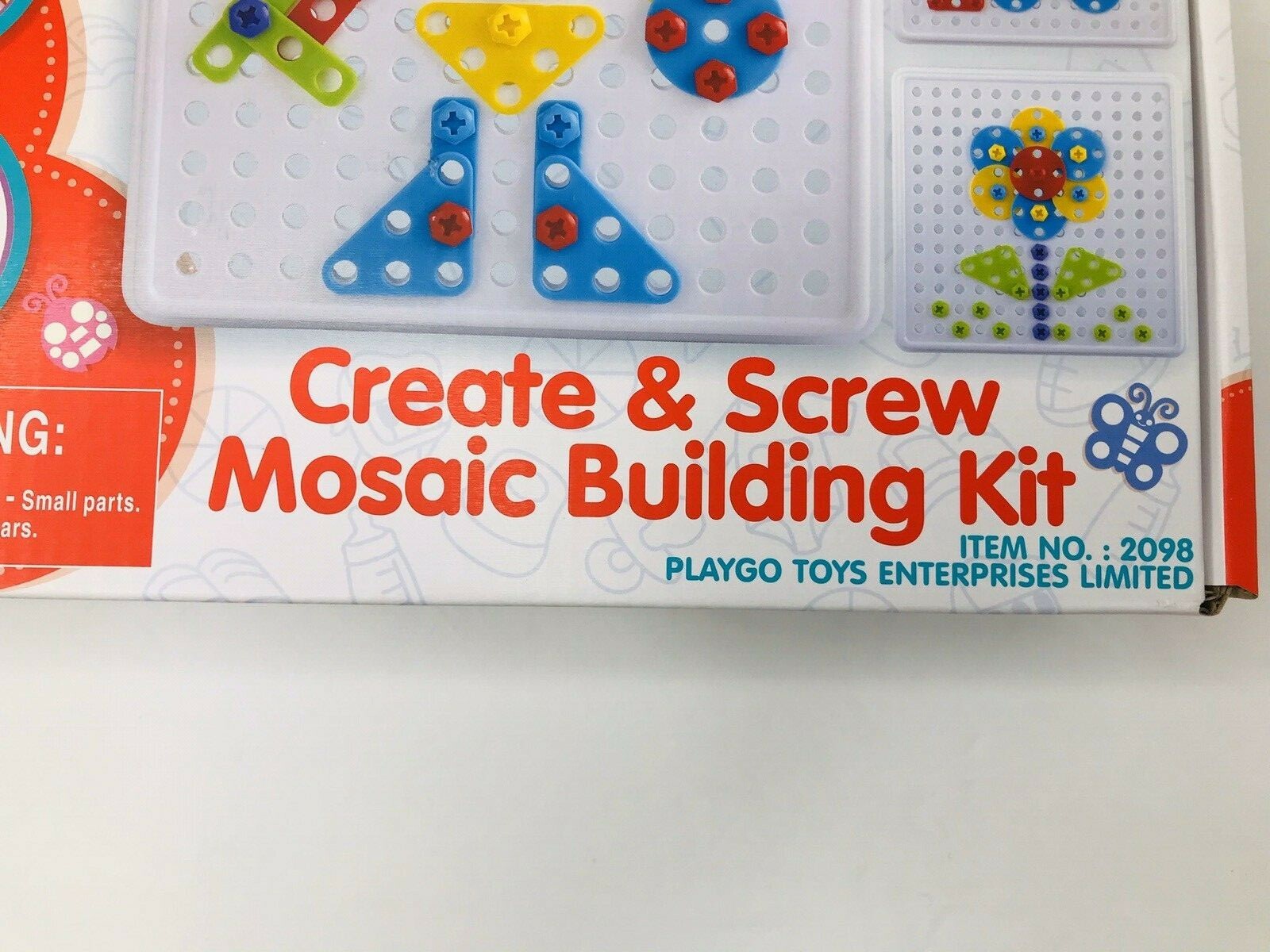 STEM Mosaic Building Toy Kit Play Create & Screw 180 Pieces PLAY NEW SEALED
