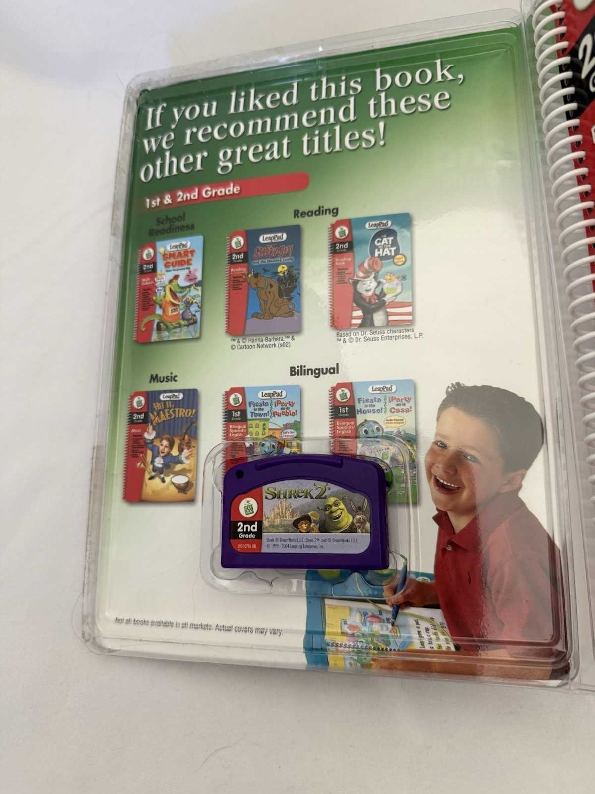 Leap Frog LeapPad SHREK 2 & Bratz Book & Cartridge 2nd 3rd Grade Lot of 2