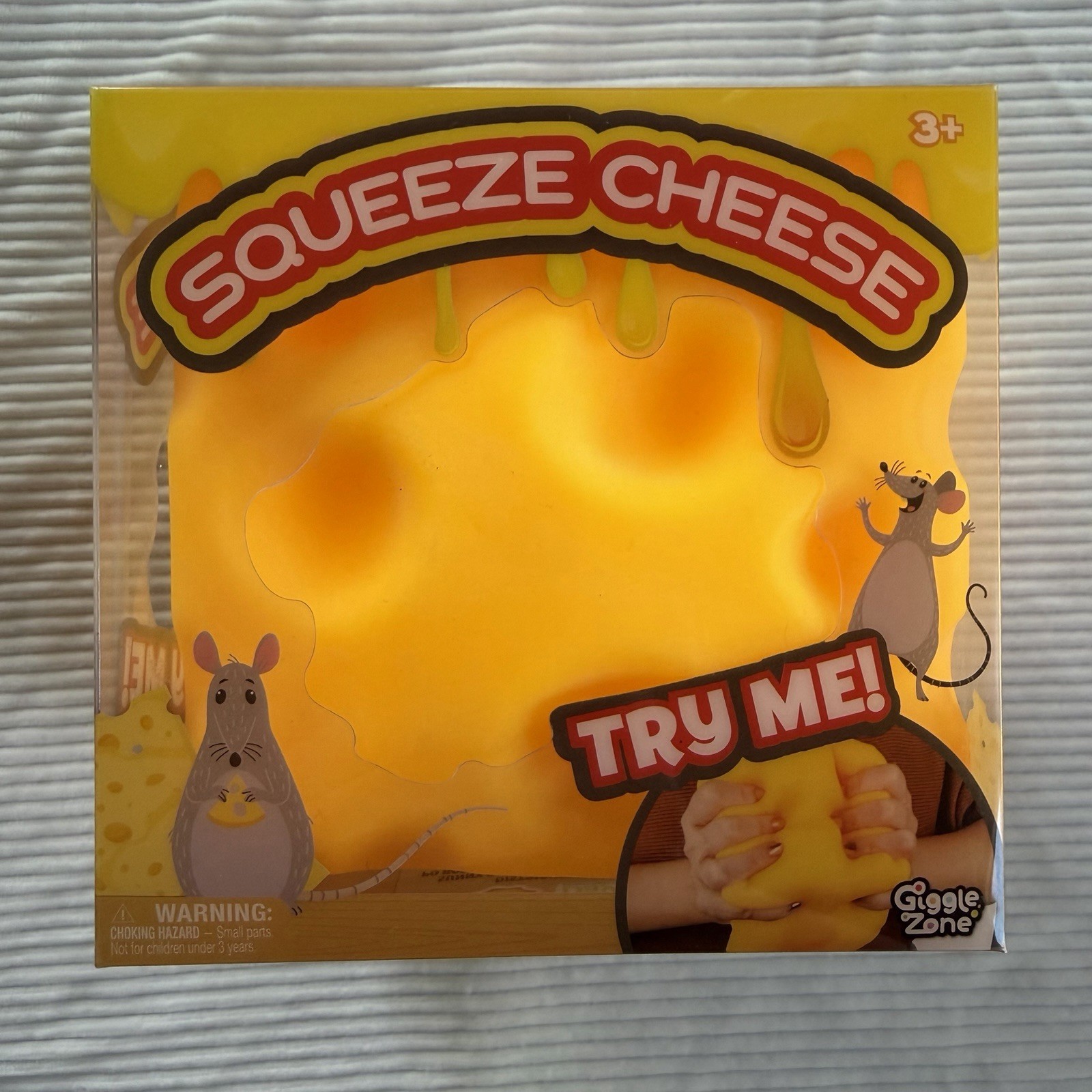 Sunny Days Jumbo Squeezy Cheese Yellow XL Squishy Toy Stress Relief TikTok VIRAL