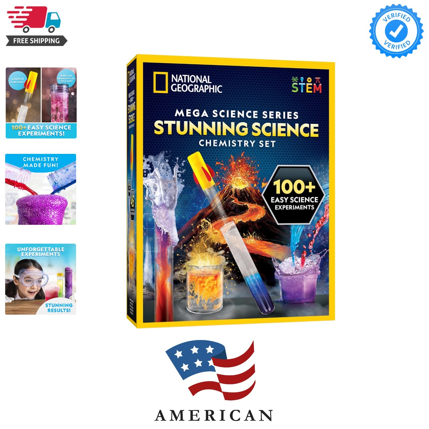 Blue Marble Stunning Chemistry Set – Mega Science Kit with 45 Easy Experiment…