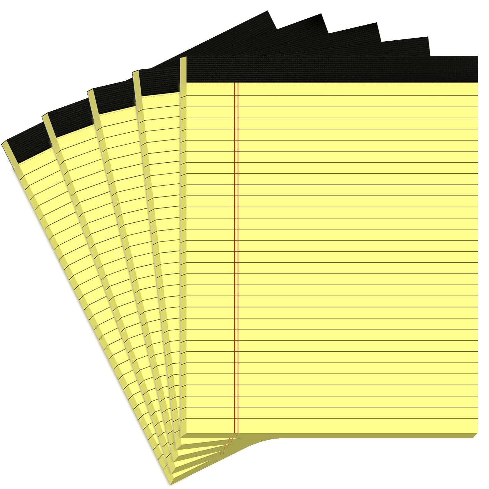 Legal Pads 8.5 x 11 Yellow Note Pads 8.5 x 11.75 Wide Ruled Writing Pads Line…