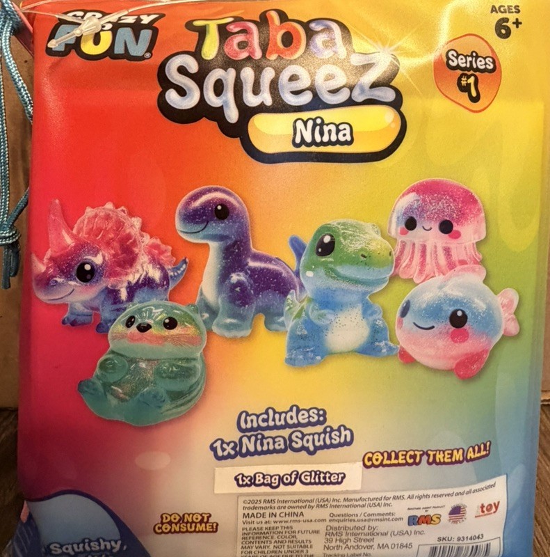 Taba Squeez Jelly Fish NINA pink Series 1 w/jelly fish & sequin pack