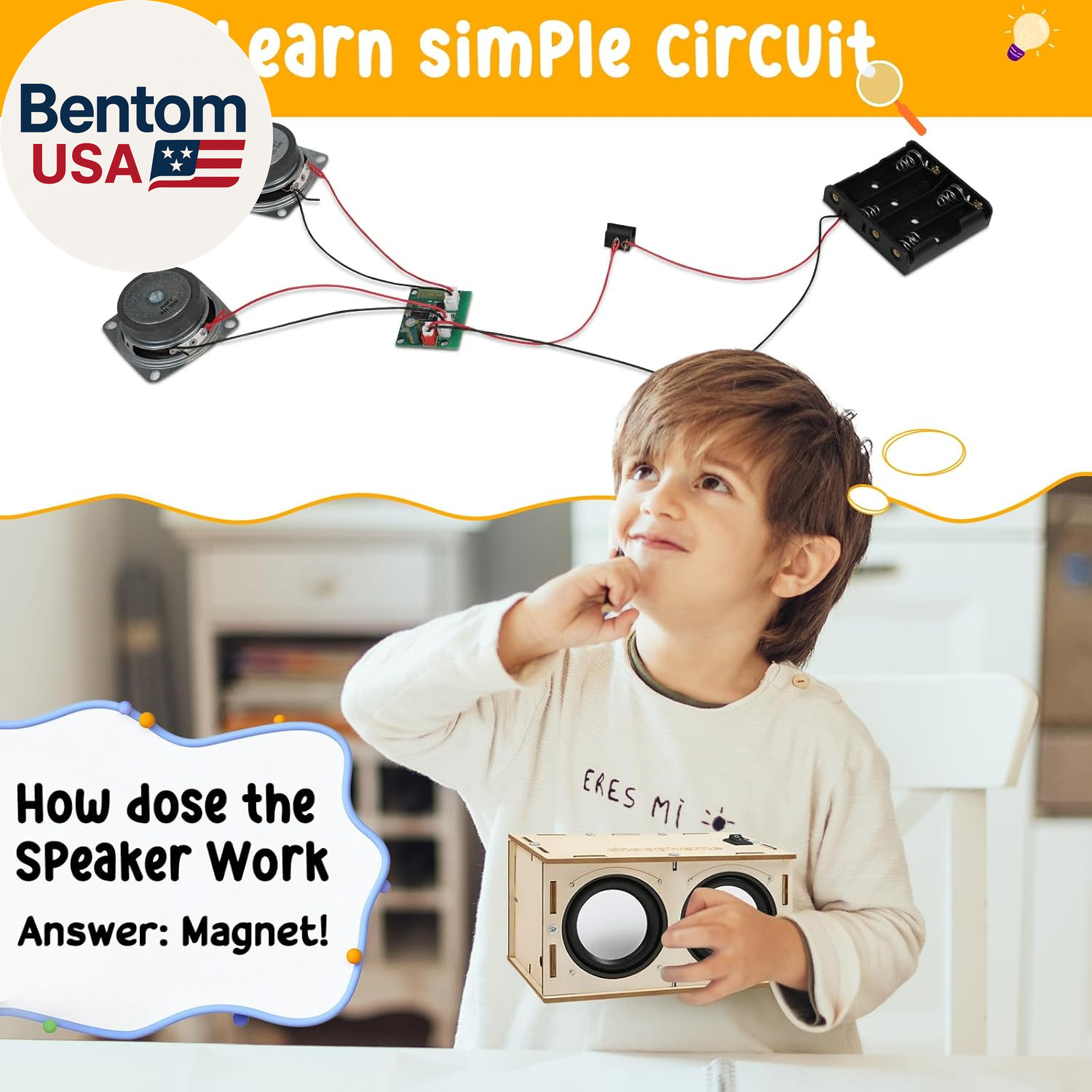 Stem Projects Toys for Boys Age 8-12 12-14 Science Kit Building Own Bluetooth Sp