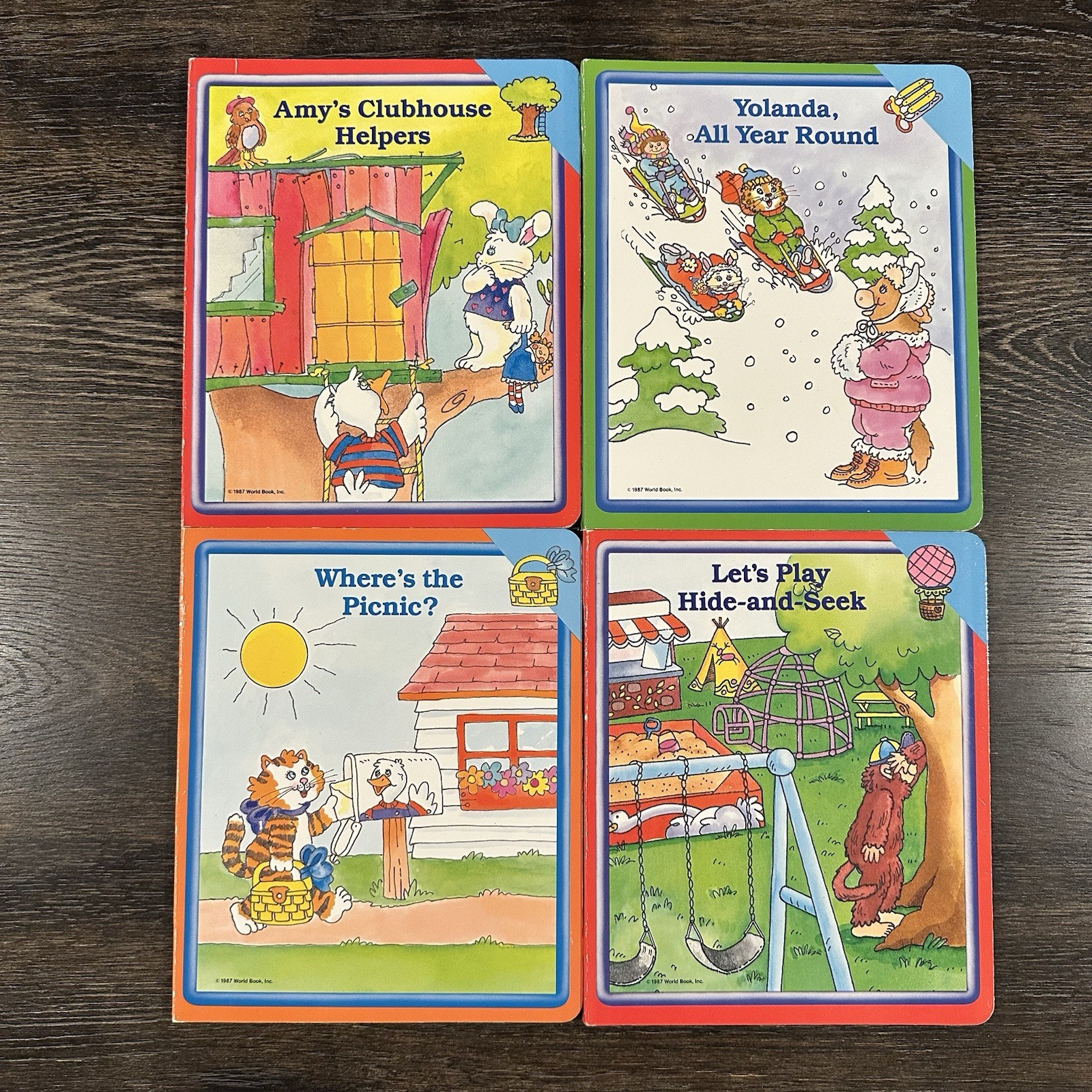 1987 World Book Early World of Learning Interactive Board Book Lot 15 VTG & Rare
