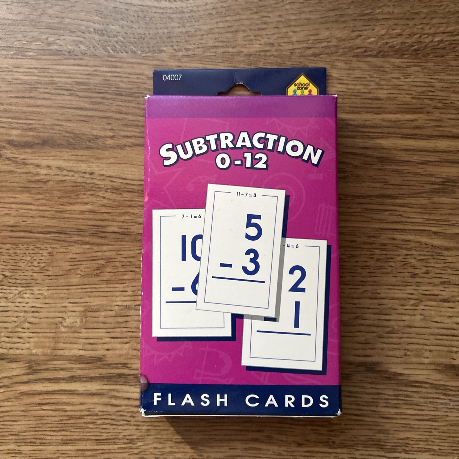 School Zone Subtraction 0-12 Flash Cards Ages 6 and Up 1st Grade 2nd Math Game