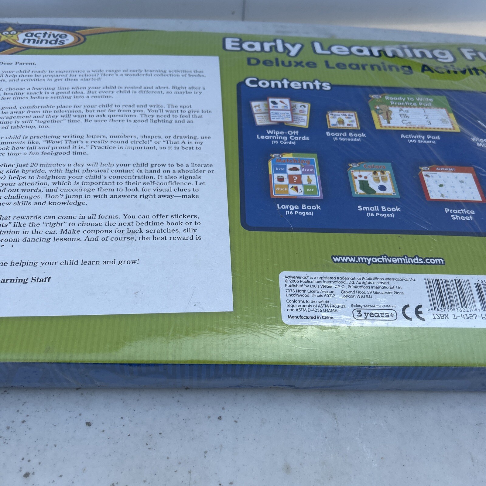 Early Learning Fun – Deluxe Learning Activity Set – Active Minds – Ages 3+