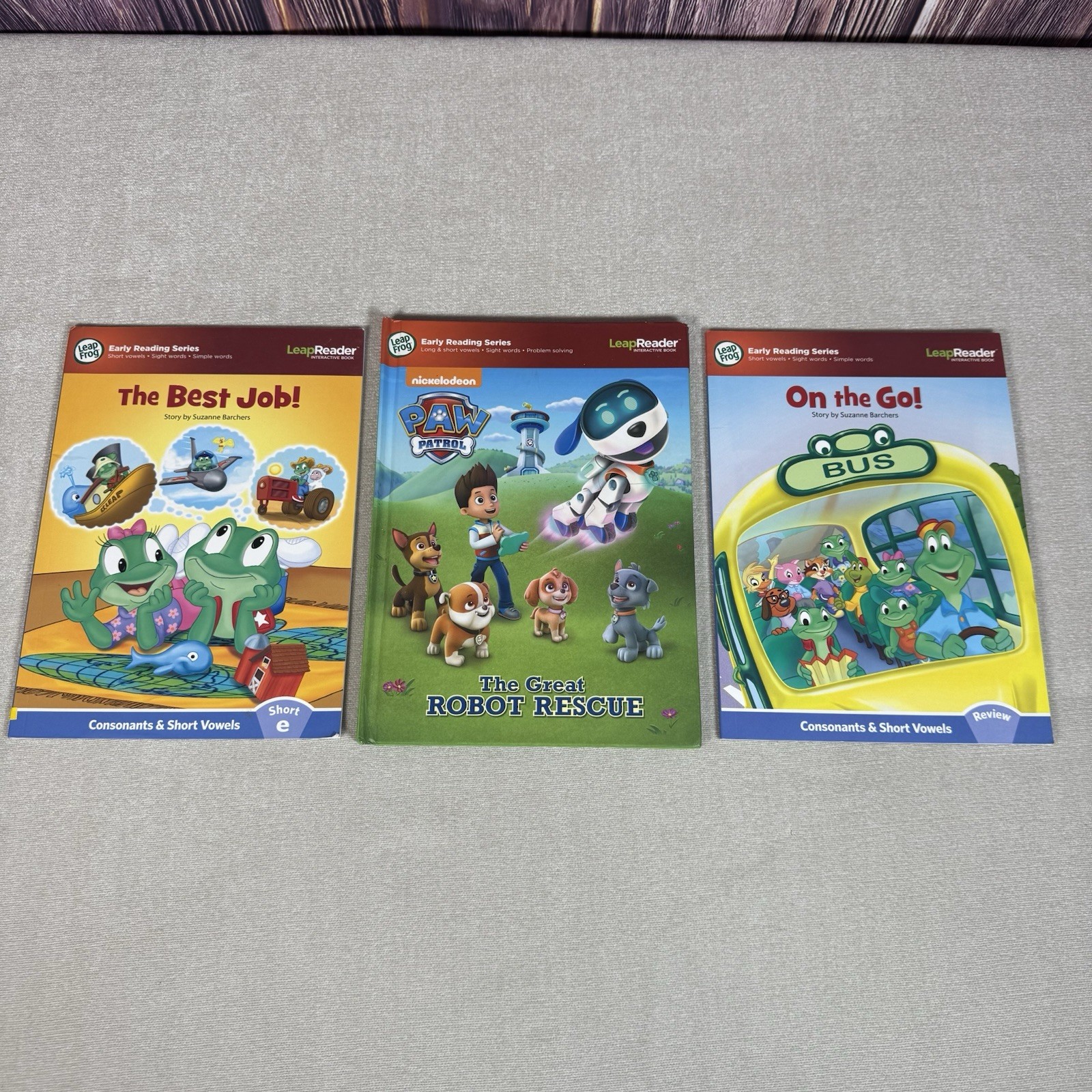Leap Frog Leap Reader Early Reading Series Lot 3 Books Learn to Read Paw Patrol