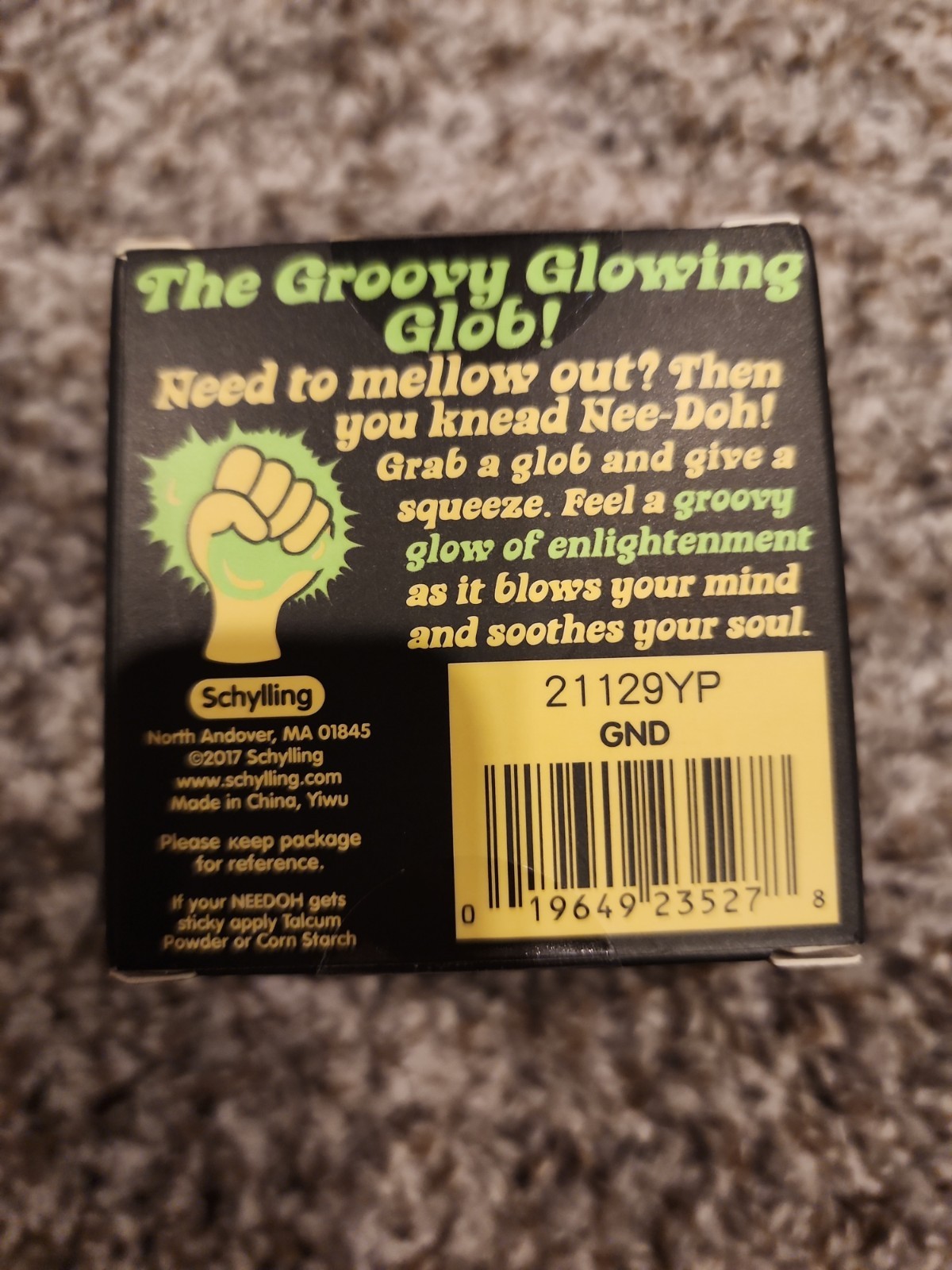 RARE 2017 Needoh Glow in The Dark Glob Original White- Brand New- AUTHENTIC!