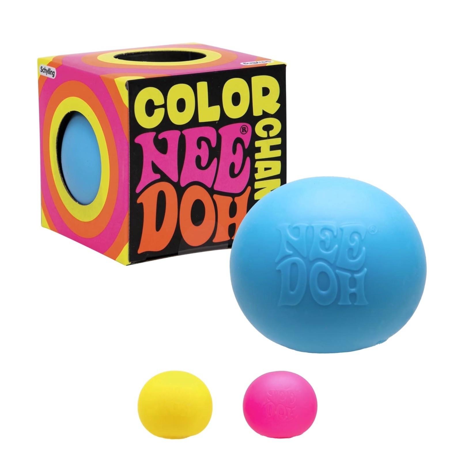 Schylling NEEDOH Color Change Squishy Squeeze Ball Toy Color May Vary