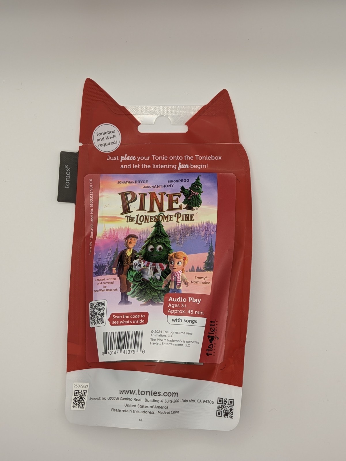 Tonies Piney The Lonesome Pine Audio Character **NEW**